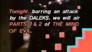 KTCA Channel 2 PBS - Announcement of Doctor Who airing mistake