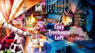 Cozy Treehouse Loft 🌳 ASMR Ambience | soft sounds (birds, paper, bubbling, dried plants)