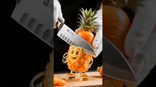 Glass painapple🍍 cutting samr #relaxing #ai