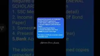 REQUIRED CERTIFICATE FOR SCHOLARSHIP APPLICATION RENEWAL SCHOLARSHIP