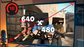 Сыграл на САМОМ МАЛЕНЬКОМ РАЗРЕШЕНИИ 640x480 10 lvl faceit (CS GO)
