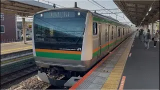 【列車緊急停車の瞬間！！】運転再開した高崎線の普通列車が、再度危険を知らせる信号を認めたため急停車するシーン…（2025.4.4.16:07）宮原駅はほんと踏切直前横断の名所です。