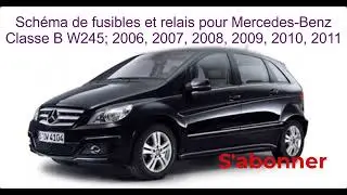 Schéma de fusibles et relais pour Mercedes-Benz Class B W245 2006 / 2007 / 2008 / 2009 / 2010 / 2011