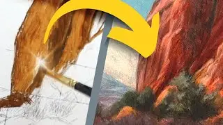 Landscape OIL PAINTING Process, 99.5% Human Narrated &ndash; How to Paint in Oil from Photo #oilpainting