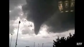 Tornado in Milan, Italy: Funnel Cloud Forming