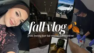 FALL VLOG 🍂 grwm, learning laser hair removal & drive with me but i get in a car accident lol