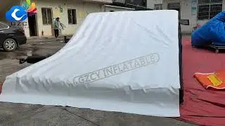 Extreme Sports Big air Fmx Freestyle Motocross Landing Bag Inflatable Jumps airbag with Ramp