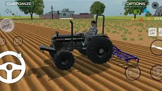 Realistic Tractor Farming Game 🚜 | Indian Farming Simulator Gameplay | Satisfying Ploughing 😍