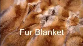 Red Fox Fur Blanket Throw Rug Pelzdecke Felldecke