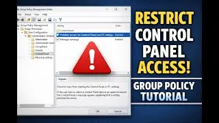 How to Restrict Control Panel Access Using Group Policy (Windows Domain Tutorial) #activedirectory