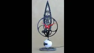 'Horus' - Acrylic Plastic Skelton Clock brought to you by Cedar Clocks
