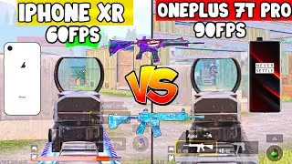 IPHONE XR VS ONEPLUS 7T PRO BGMI TEST🔥| IPHONE XR BGMI TEST | ONEPLUS 7T PRO BGMI TEST | 1v1 TDM😅