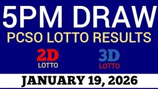 Lotto Result Today 5pm Draw January 19, 2026 Swertres Ez2 PCSO Live Result