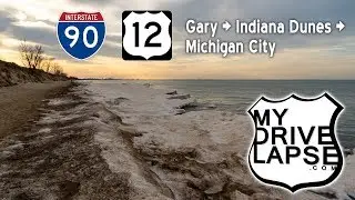 Scenic Drive from Gary to Indiana Dunes and Michigan City, Indiana: US 12
