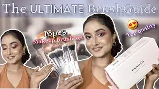 PRAUSH BEAUTY 16 PCS PROFESSIONAL MAKEUP BRISH SET FOR EYES & FACE | DIFFERENT USES OF MAKEUP BRUSH
