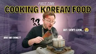 British Guy Tries Cooking REAL Korean Food for the First Time (DISASTER?!) kr