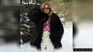 Neo Mint 2024 Winter Furry Faux Fur Coat Long Women Luxury Brand Tassels Fluffy Fur Jacket Female St