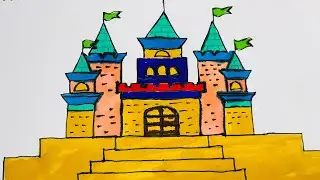 How To Draw a Castle ~ Let&rsquo;s Learn together&hellip;..Easy Castle Drawing