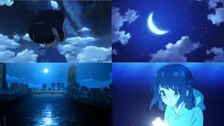 Aesthetic anime gifs || night sky🌠🌌