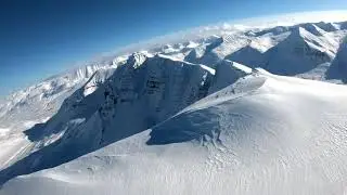 Heli-skiing in North Iceland