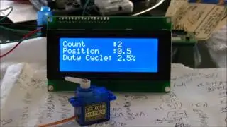 Servo control + I2C + 20x4 lcd using raspberry pi python 3