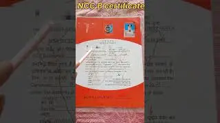 NCC B Certificate #ncc NCC Cadet Certificate 2025 🔥 NCC B Certificate