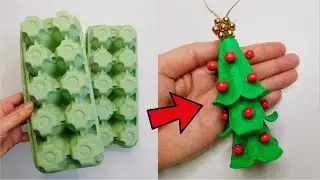 Fantastic Christmas Tree Tutorial / Egg Boxes Craft Idea / Christmas Ornaments DIY