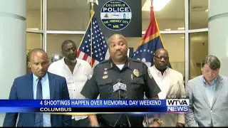 Four shootings happen in Columbus, Mississippi over Memorial Day weekend.