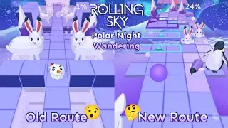 [Gameplay Comparison] Polar Night Wandering Old & New Route - Rolling Sky