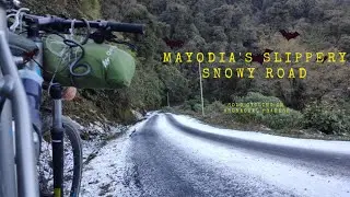 What happened riding on snowy road in Mayodia || Dangerous black ice at Mayodia pass