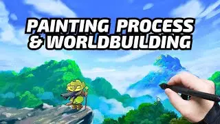 Digital Fantasy Landscape Painting &ndash; Full Process + Orbin Tales Worldbuilding