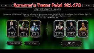 MK Mobile Sorcerer's Tower Fatal | 161 - 170  + Rewards | How to beat Regeneration Tower 161