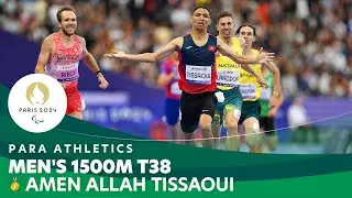 🇹🇳 Victory For Tunisia ⚡🥇 Amen Allah Tissaoui Claims 1500m T38 Gold at #Paris2024