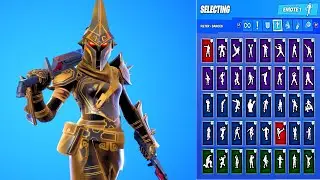 🔥 ETERNAL KNIGHT GOLD SKIN SHOWCASE WITH ALL FORTNITE DANCES & EMOTES 😱 - EXTREME CLOSE-UP EMOTES 😱