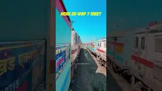 Head-On WAP-7 Meet! Electric Power on Both Sides 🚄🔥😍 #wap7 #indianrailways