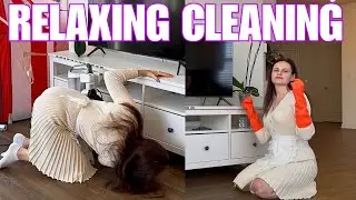 New Look👗✨ Dusting in Gloves & Vacuuming in an Apron | Relaxing Sounds
