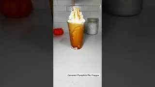 Caramel Pumpkin Pie Frappe #asmr #nails #asmrvideo #frappecoffee #recipe #coffee #icedcoffee