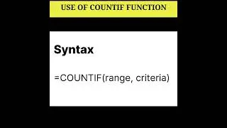 Advance Excel || How to use Countif || Countif in hindi #shorts #excel #viralshorts #advanceexcel
