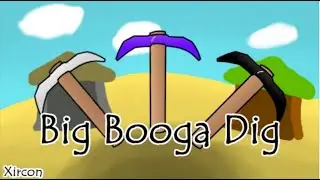 playing Big Booga Dig game in Roblox with my friends