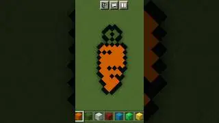 carrot 🥕 pixel art in Minecraft #shorts