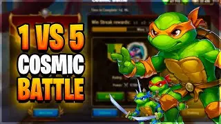 Ninja Turtles Are OP! | 1 vs 5 Cosmic Battle | Hero Wars