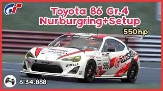 GT7 | 550hp Toyota 86 Gr4 Nurburgring 6:34.888 | Lap + Setup