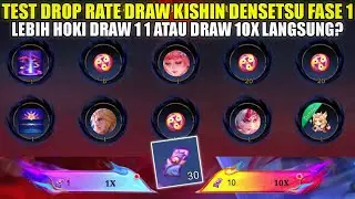 TEST DROP RATE DRAW EVENT KISHIN DENSETSU RONDE 1 MLBB! LEBIH HOKI DRAW 1 1 ATAU 10X LANGSUNG