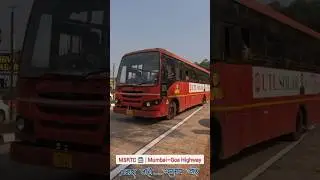 MSRTC Bus Journey 🚍 | Mumbai&ndash;Goa Highway | Konkan Road Trip 🌴 #Shorts #Travel