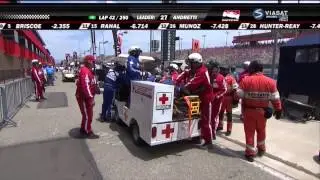 Verizon IndyCar 2015. Fontana. Another Crewman's Injury