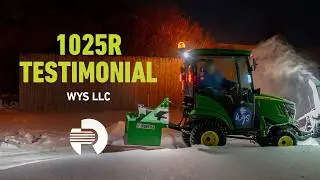 John Deere 1025R + Snow Blower in Action with @WYSLLC