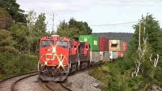 Almost There! CN Stack Train at Rockingham, NS approaching Rockingham Yard