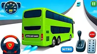 Crazy Bus Mega Ramp Challenge Impossible Tracks Impossible Racing Android Game Play 
