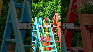 Transforming Old Ladders into Artistic Plant Stands