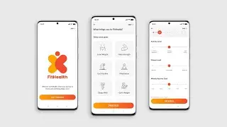 Onboarding Experience Design for Health and Fitness App - FitHealth | UX Case Study